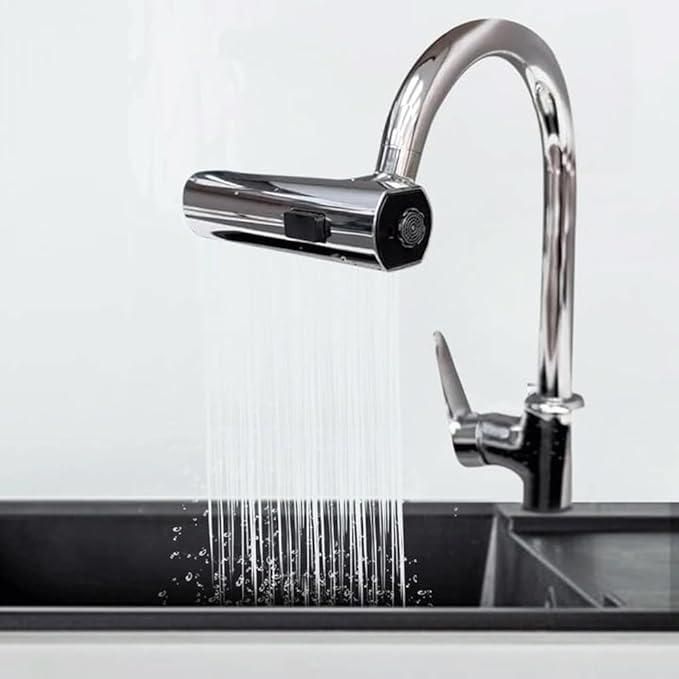 3 in 1 360 Waterfall Kitchen Faucet, Touch Faucet, Extender for Kitchen Sink